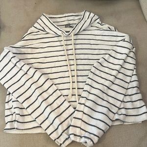 Paper Crane soft striped cowl neck top